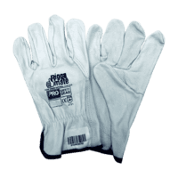 Riggers Gloves Cowgrain Natural Leather -Medium (12 Pack)