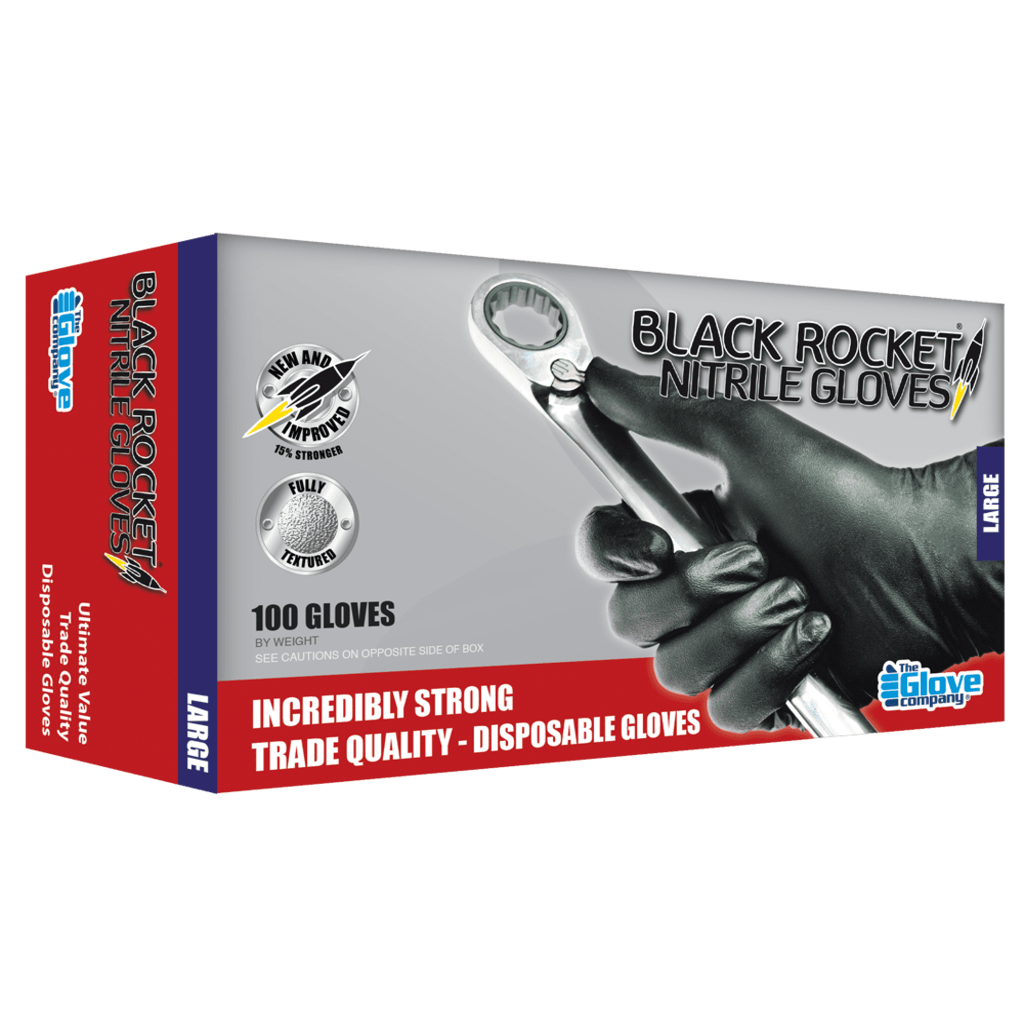 Rocket Orange Nitrile Gloves - 2Xl 100 Per Box