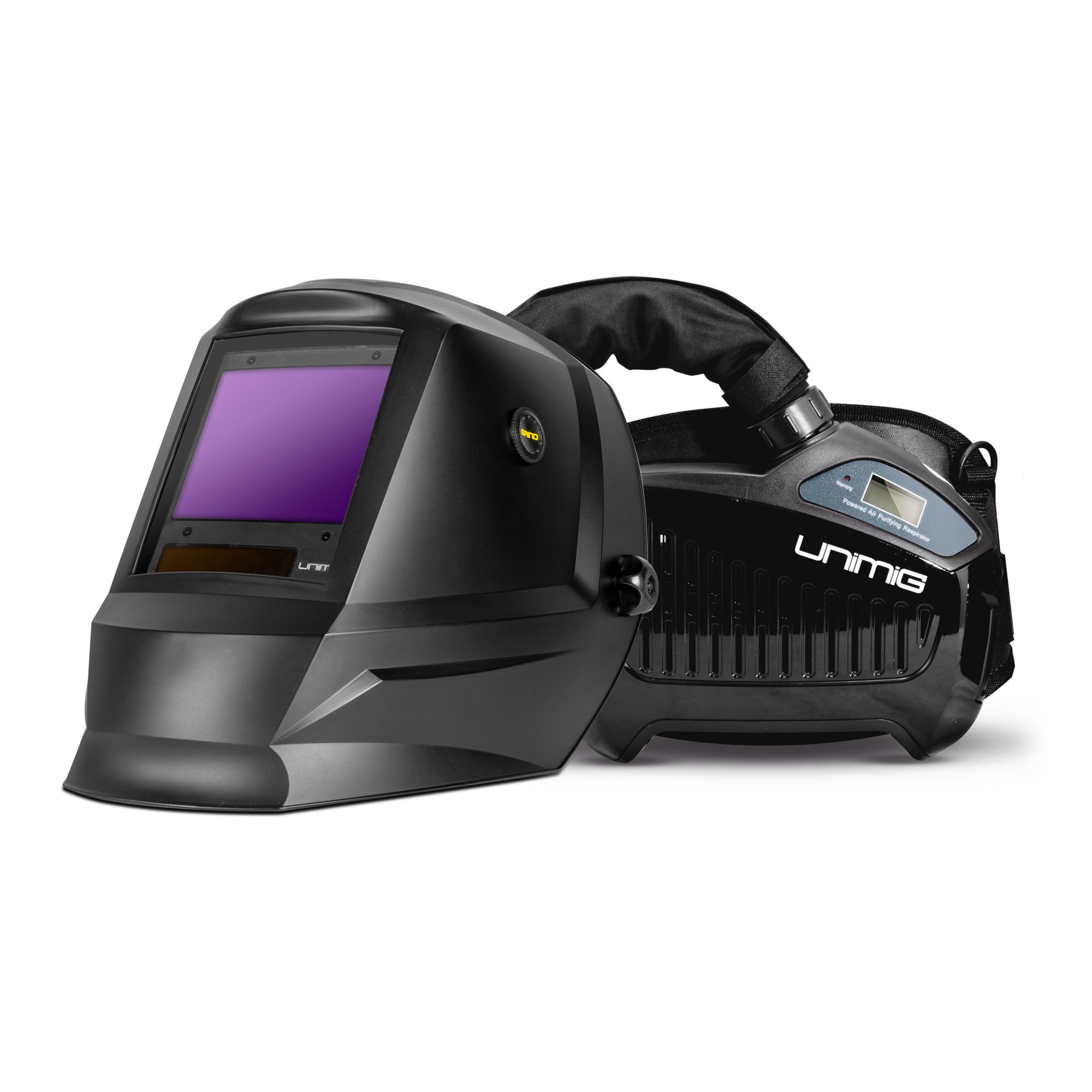 Unimig  Welding Helmet Air Feed Papr P2  -  Black
