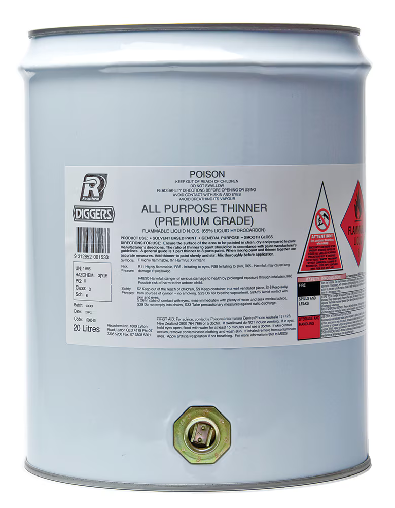 Diggers Thinners All Purpose -  20Ltr
