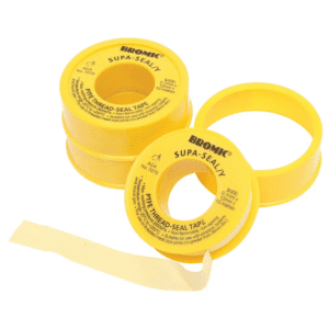 PTFE THREAD SEAL TAPE, GAS, YELLOW, 12MMX10MX0.1MM