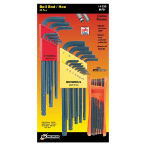 Bondhus Set 34Pc Ball L-Ket Af/Met Fold Up