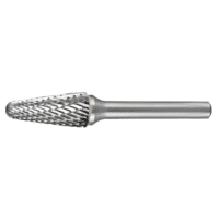 1/4" Carbide Burr -Tapered Tree- Radius End-1/4" Shank
