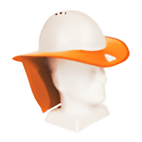 Hard Hat Snap-Brim With Neck Cover - Orange