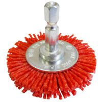 50Mm Red - Nylon Wheel Brush (Coarse) Mounted
