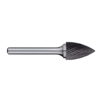 1/2In  Pointed Nose Tree Carbide Burr 1/4Shk
