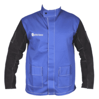 Proban Jacket Blue Leather Sleeves Large
