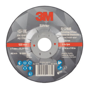 3M SILVER 125MM X 7.0 MM GRINDING WHEEL