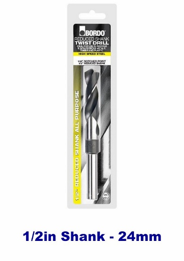 24Mm 1/2 Red. Shank Drill