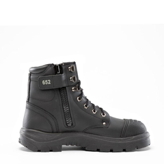 Boots Argyle Scuff Zip Size 11 Black