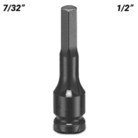 1/2Dr 7/32 Socket, In-Hex