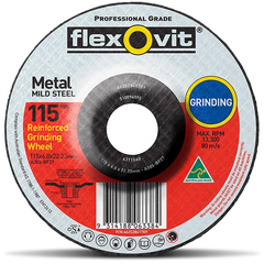 GRINDING DISC 115 X 6.0 X 22 D/C METAL  - FLEXOVIT