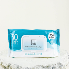 Blue Jacar Antibacterial Hand & Body Wipes Pkt 50