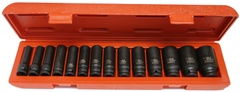 14Pc -1/2"Dr 10Mm-32Mm Deep Metric Impact Skt Set