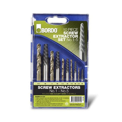 Screw Extractor 10 Piece Set Nos 1-5 & Left Hand Stub Drills
