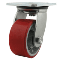 Heavy Industrial Series 100Mm Poly Cast Iron Wheel Swivel Br