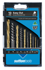 Screw Extractor M603 S20 Set 10Pce  With2.0 To 7.5Mm  Drills