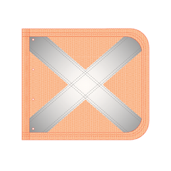1.5Mtr Reflective Orange Mesh Flag W/Snap On Base