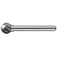 1/4In Ball Carbide Burr, 1/4In Dia Shank