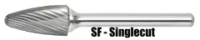 3/8 Tree Radius Nose Carbide Burr Sf-3L6-150Mm Long X 1/4