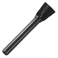 3/8In Inverted Cone Carbide Burr, 1/4In Shank Dia