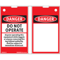 Pre Printed Info Tags - Danger Do Not Operate (100)