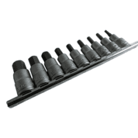 Teng 9Pce 1/2" Dr. Af Hex Bit Socket Set 3/16-5/8