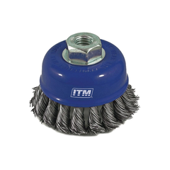 Twist Knot Cup Brush Steel 75Mm  M14 X 2.0Mm +1.5Mm