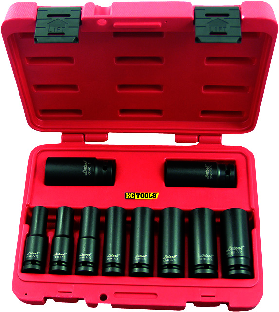 Socket Set 1/2Dr 10Pc Af Deep Imp