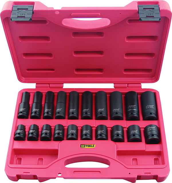 Socket Set 1/2Dr 20Pc Met Impact Deep & Standard