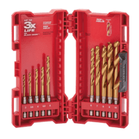Shockwave Red Hex Titanium Drill Set 10 Pc Kit