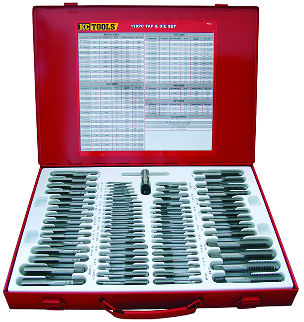 Tap & Die Set Met/Af 110Pc